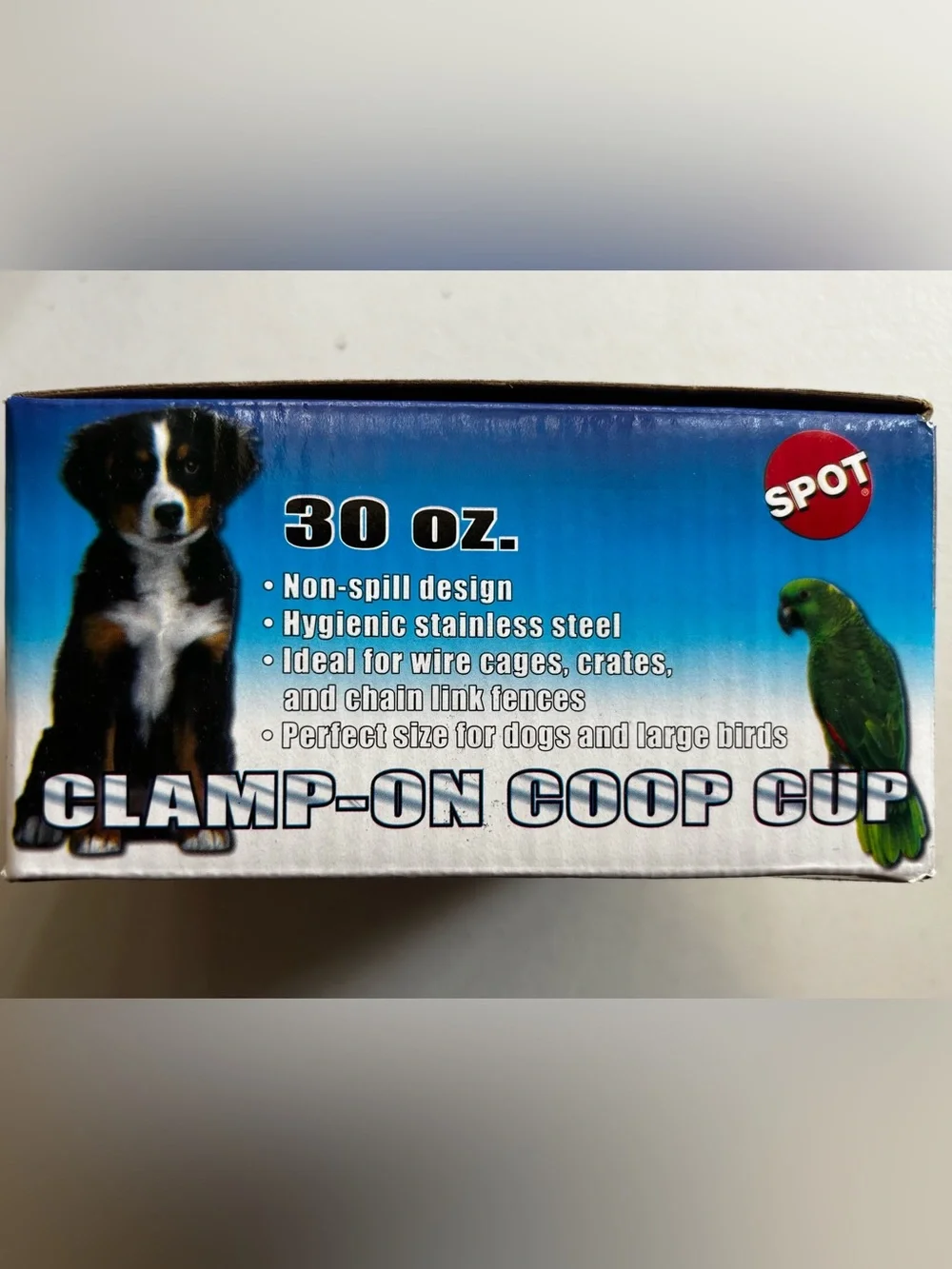 30oz Stainless Steel Clamp-On Bird/Dog Coop Cup Bowl